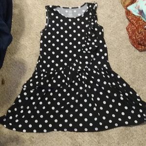A wonder nation black polka dotted Xl dress